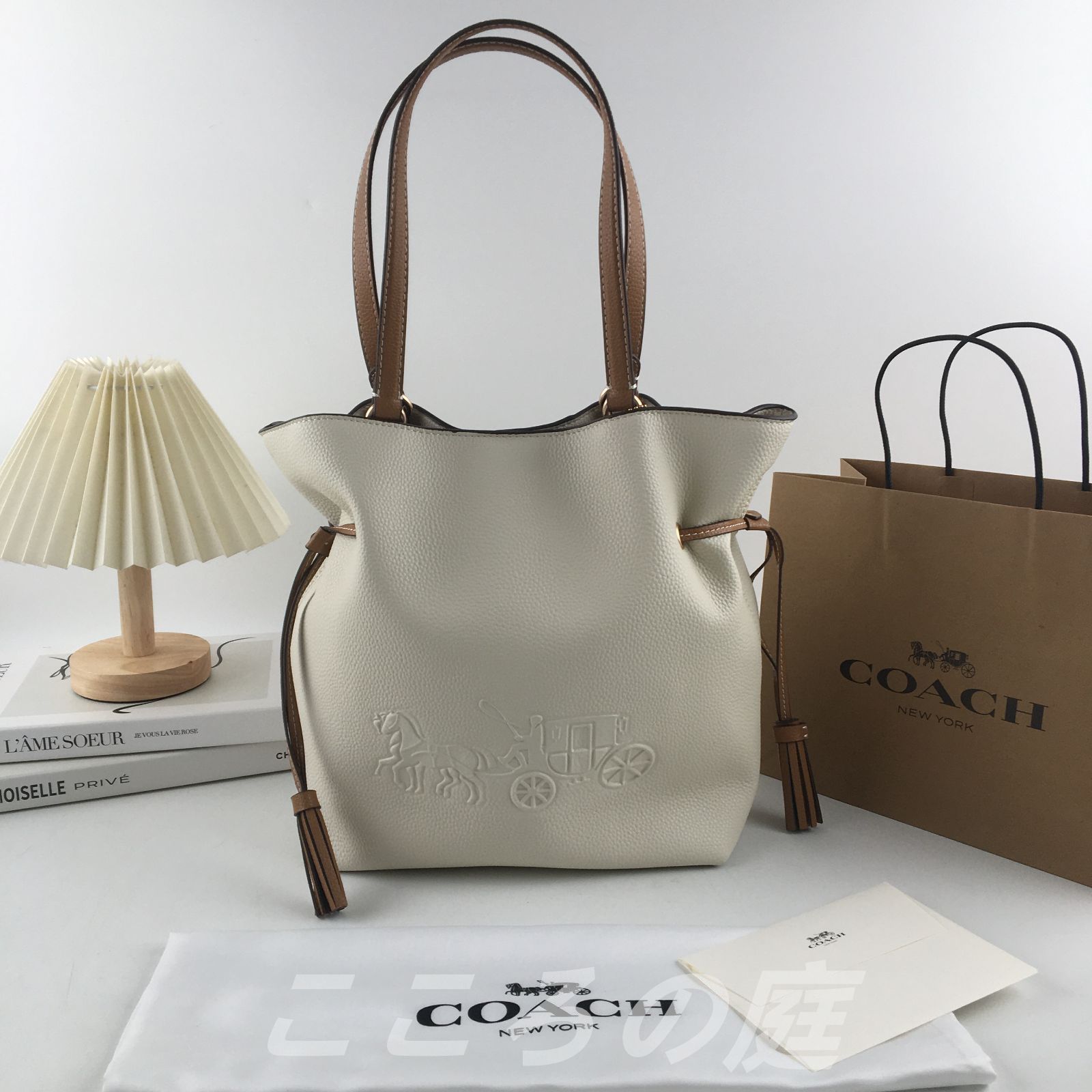 新品未使用 コーチ バッグ レディース トートバッグ アウトレット レザー チョーク CNST TRIM ANDY TOTE CA165IMCAH  COACH 超人気 レディースバッグ - メルカリ