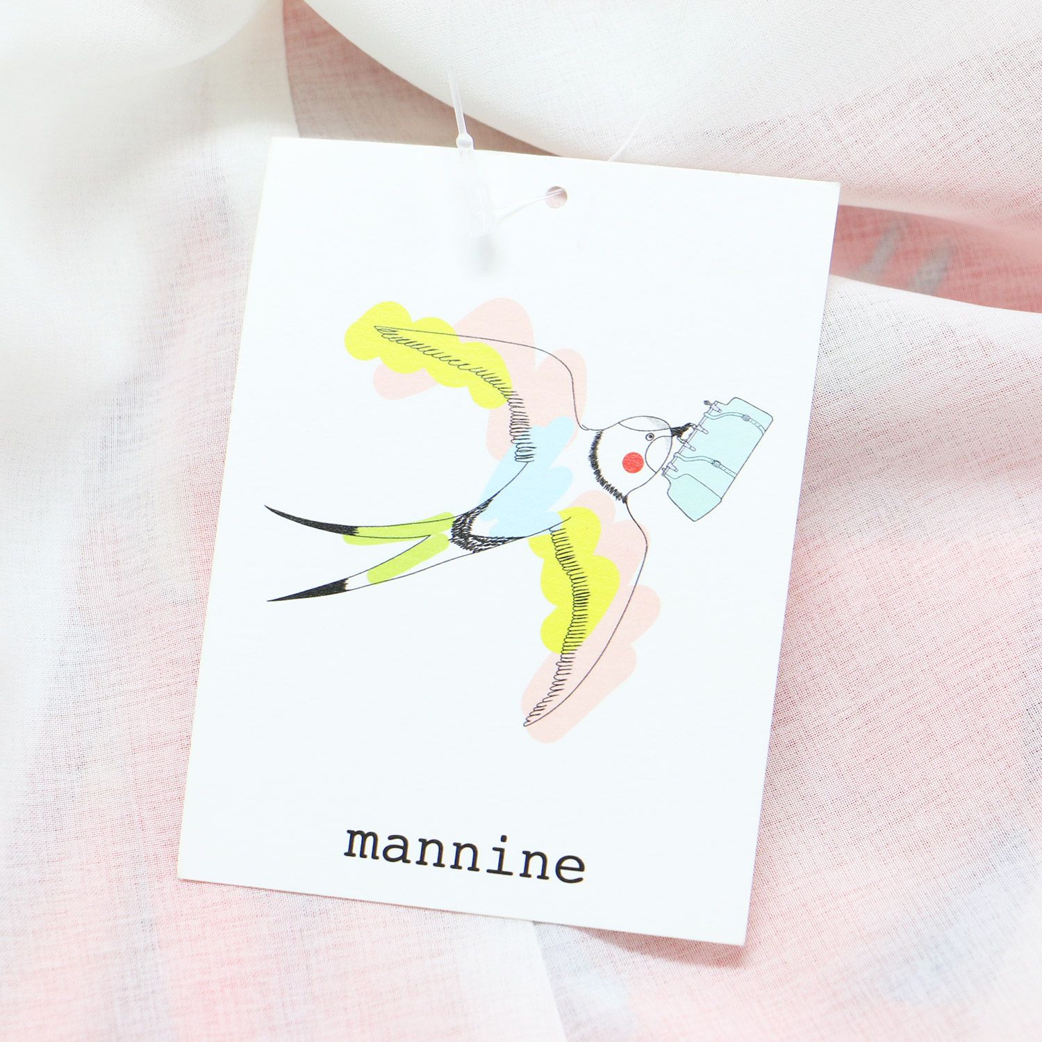 新品】mannine マンナイン ワンピース オレンジ サイズ:M / 総柄