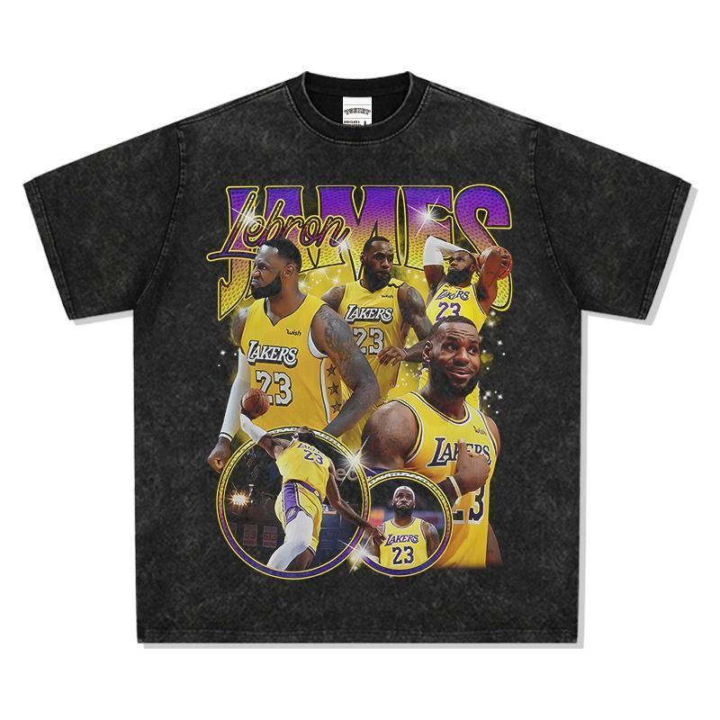レイカーズ　レブロンTシャツ　レジェンド アーティスト　Purehoop メンズ Tシャツ レブロン ジェームス Tシャツ KING LEBRON