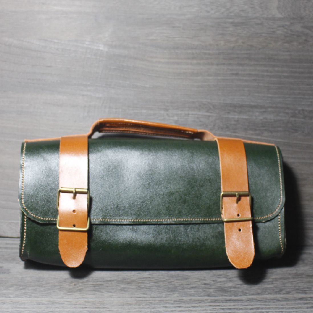 【本革】Nintendo Switch 2対応 レザーケース【緑×キャメル】