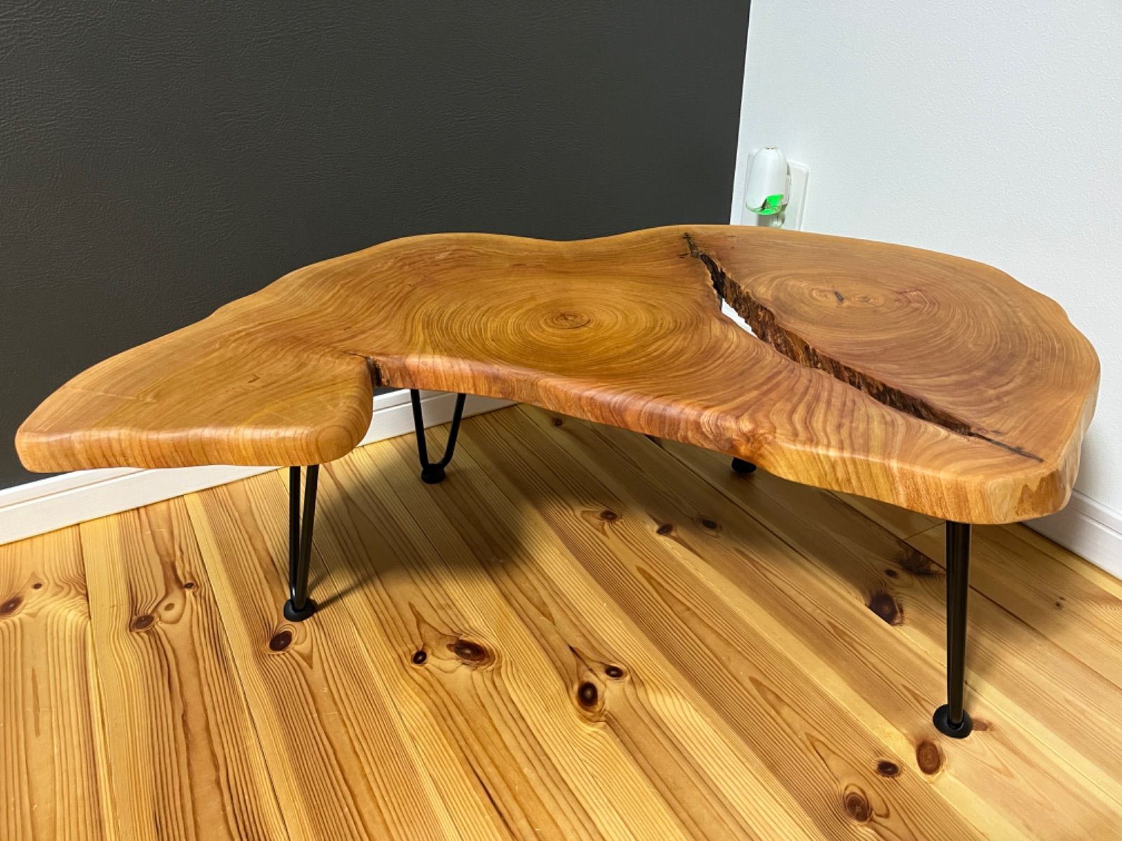 ローテーブル ケヤキ 欅 輪切り 一枚板 サイドテーブル ちゃぶ台