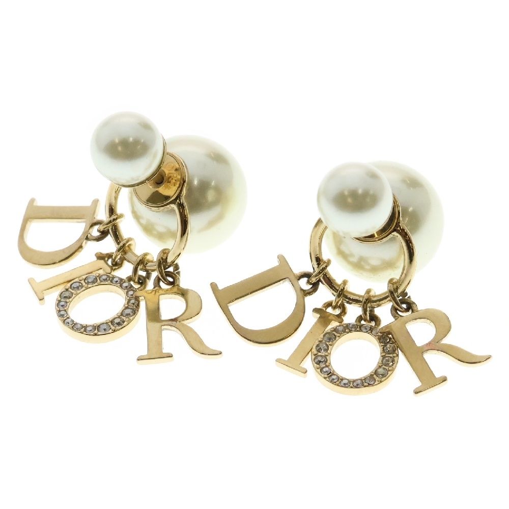 Christian Dior (クリスチャンディオール) トライバル ピアス ホワイト