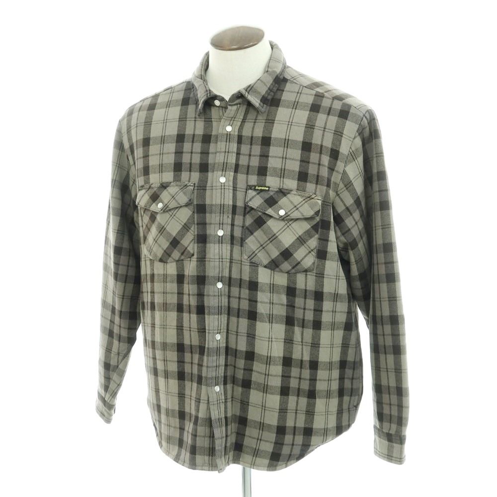 Supreme Quilted Flannel Snap Shirt Lサイズ