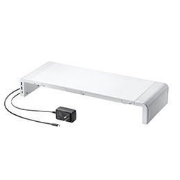サンワサプライ USB Type-C接続ハブ付き机上ラック MR-LC210CHW