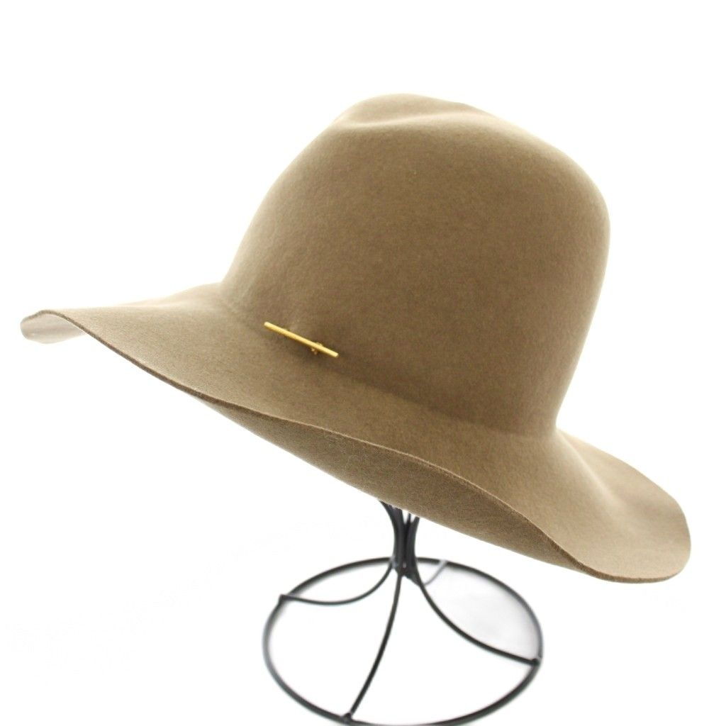 ジャネッサ レオン JANESSA LEONE 20SS L Appartement取扱 HAT WITH PIN 中折れハット ウール 999 キャメル 20095570000210 |KU
