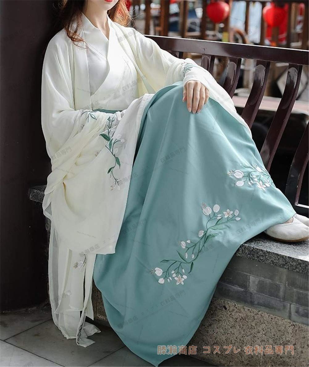 きれい レディース コスチューム 仮装 コスプレ 女性用 中華服 唐装漢服 中国古代宮廷風 古典美人服 振袖 引き裾 マキシ この夏最後のチャンス！