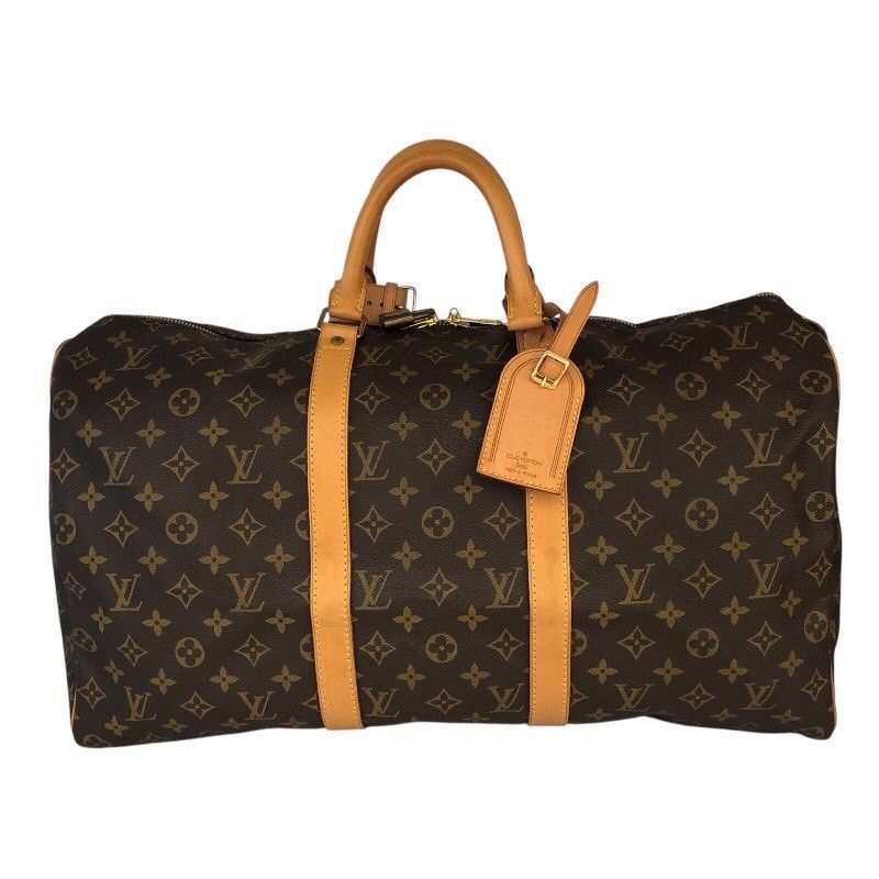ルイ ヴィトン LOUIS VUITTON ｷｰﾎﾟﾙ50 M41426 ブラウン|ゴールド金具 PVCコーティングキャンバス モノグラムキャンパス ユニセックス ボストンバッグ