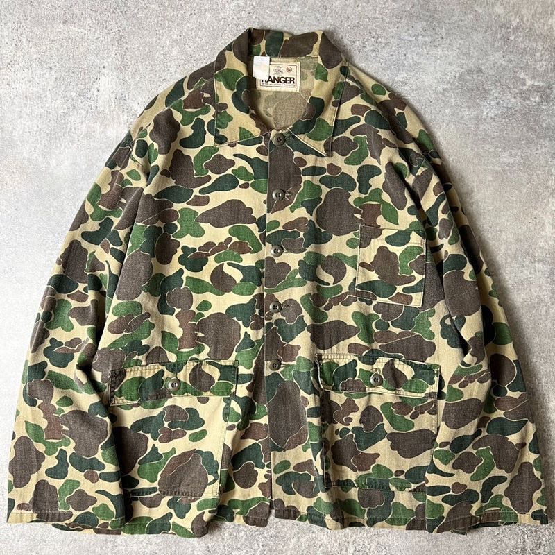 80s USA製 RANGER ダックハンター カモ 迷彩 コットン
