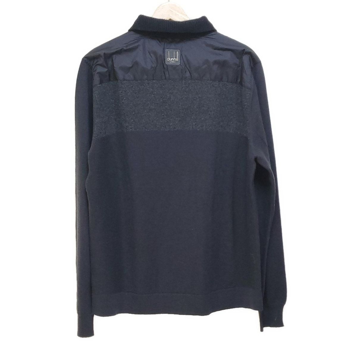 dunhill|ALFREDDUNHILL ダンヒル 長袖セーター サイズXL メンズ - ダークグレー×黒 レギュラーカラー|LINKS CAMPINGPARCCENTRAL_COM