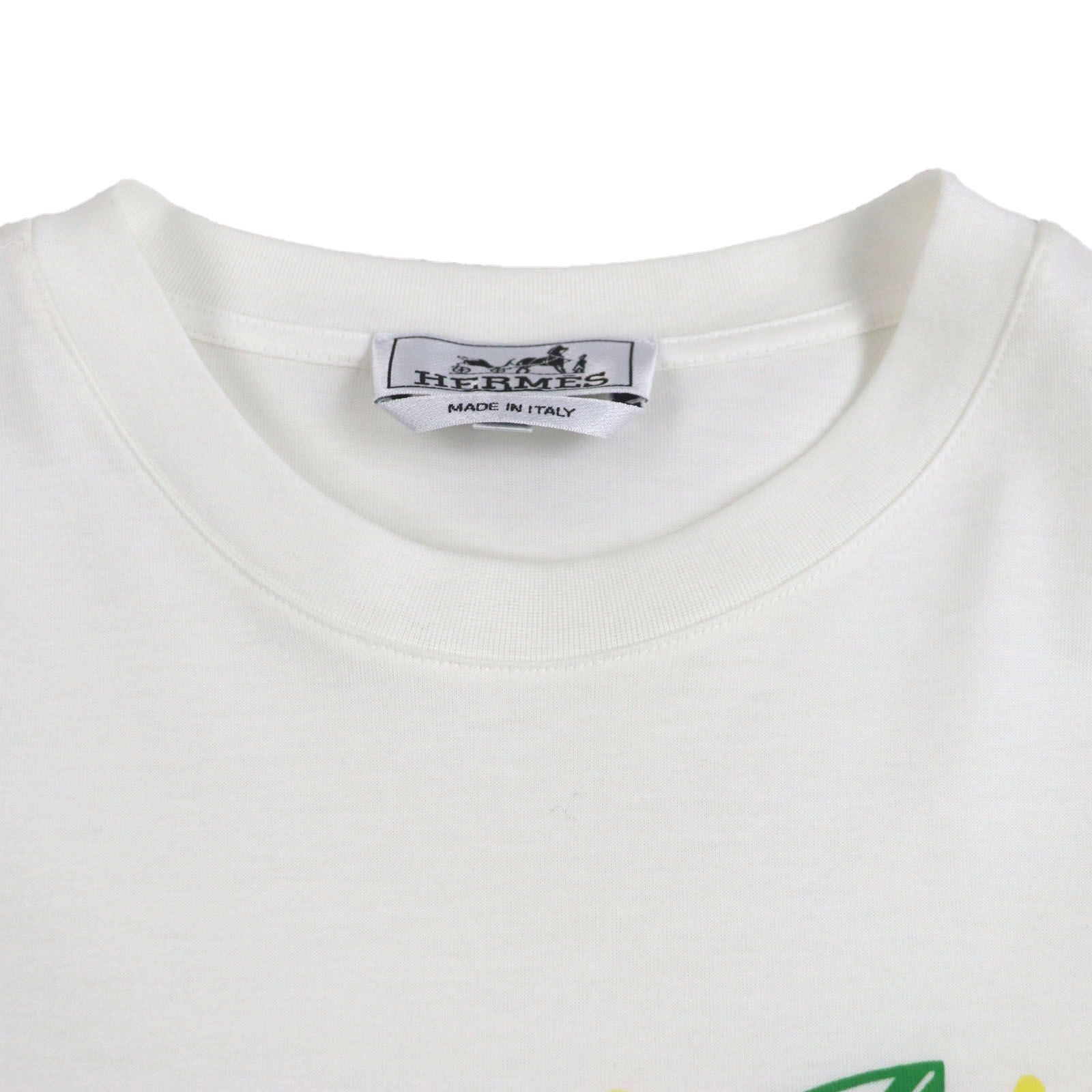 デザイン・サイズが豊富。 ♥品 HERMES エルメス 23SS Poulp Watch プールプウォッチ コットン サーフボードグラフィック クルーネック ショートスリーブ 半袖Ｔシャツ ホワイト S イタリア製 正規品 メンズ 最大90％オフ送料無料。