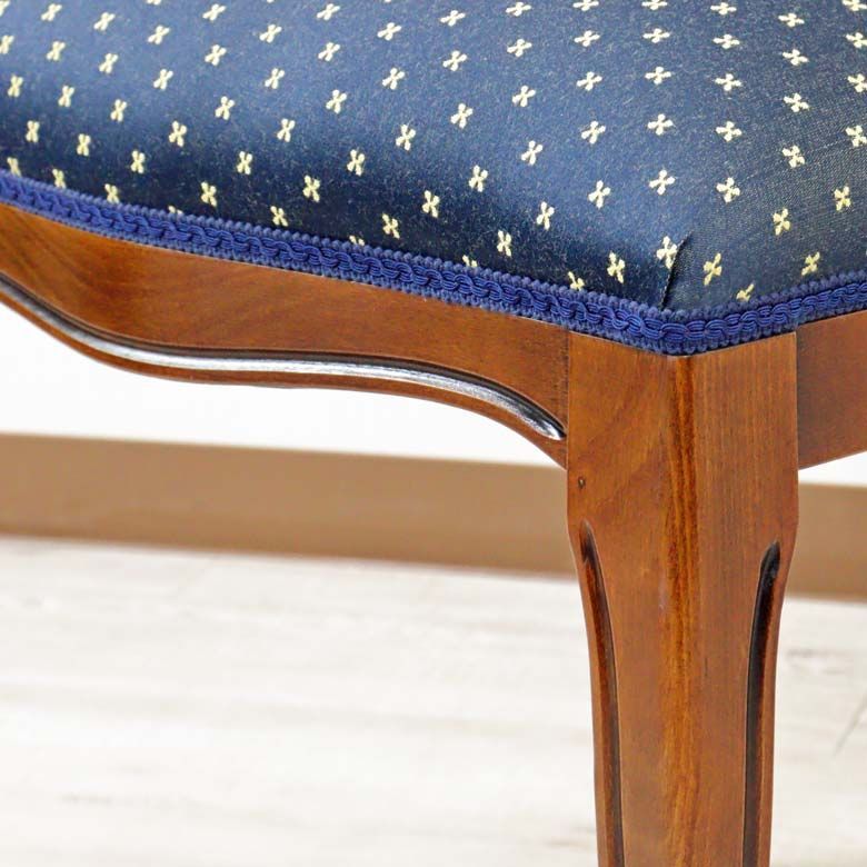 イタリア ダイニングチェア ブルー 木製 完成品 高級 CHIC-BL イタリア ダイニングチェア ブルー 木製 完成品 高級 CHIC-BL