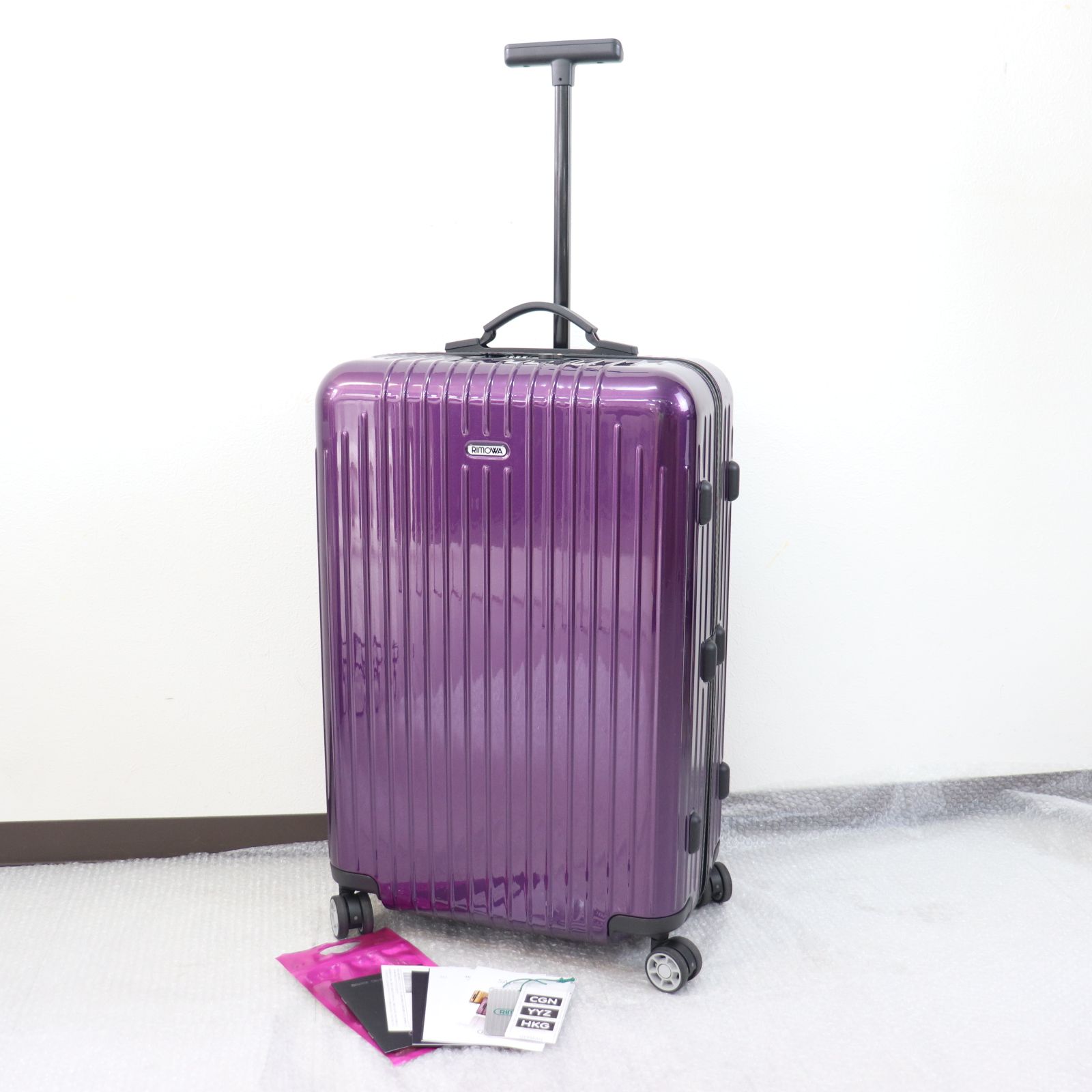 【ジャンク品】リモア　サルサエアー　パープル　スーツケーススーツケース容量61-80L
