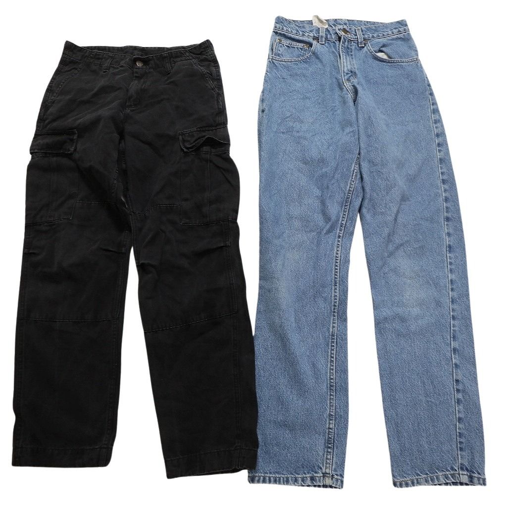 正規品激安大集合！ 古着卸 まとめ売り カーハート Carhartt デニム パンツ 7枚セット メンズ 28 |30 |32 インディゴブルー カーゴ 古着 NC1300