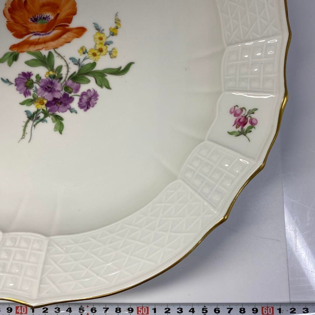 マイセン レリーフフラワー大プレート