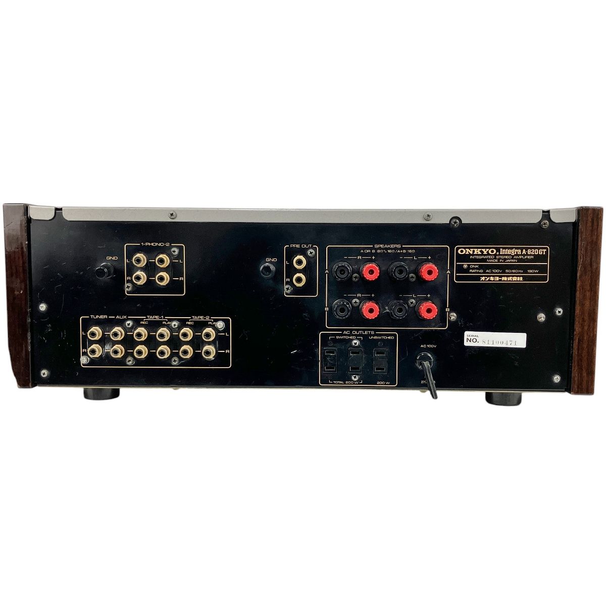 ONKYO Integra A-820GT プリメインアンプ 音響機材 オーディオ ジャンク Y9698022 - メルカリ