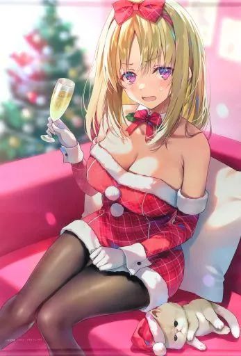 中古】タペストリー 櫛田桔梗 WスエードB2タペストリー クリスマスver 