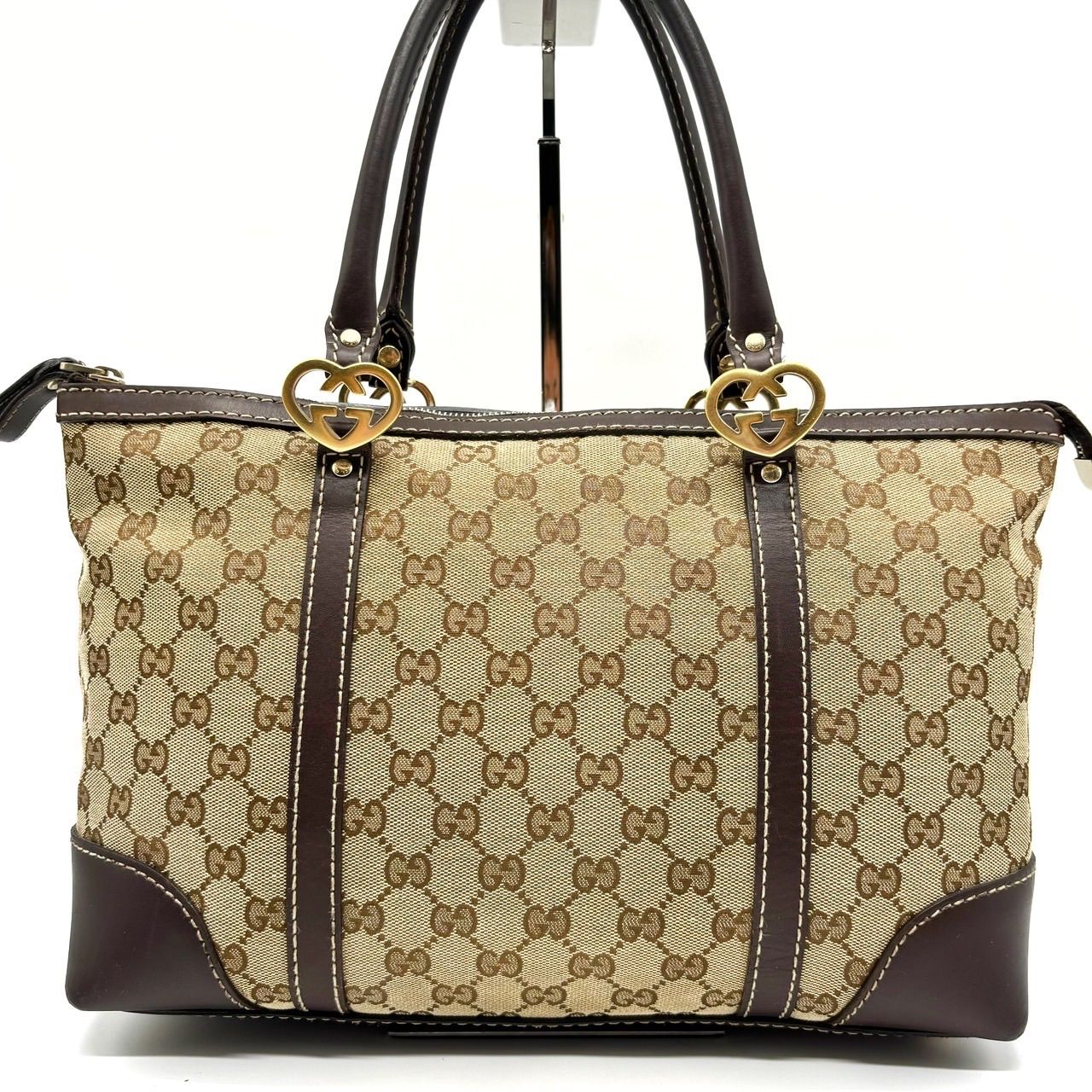 ✨極美品✨ GUCCI グッチ トートバッグ ハンドバッグ ラブリー ハート 