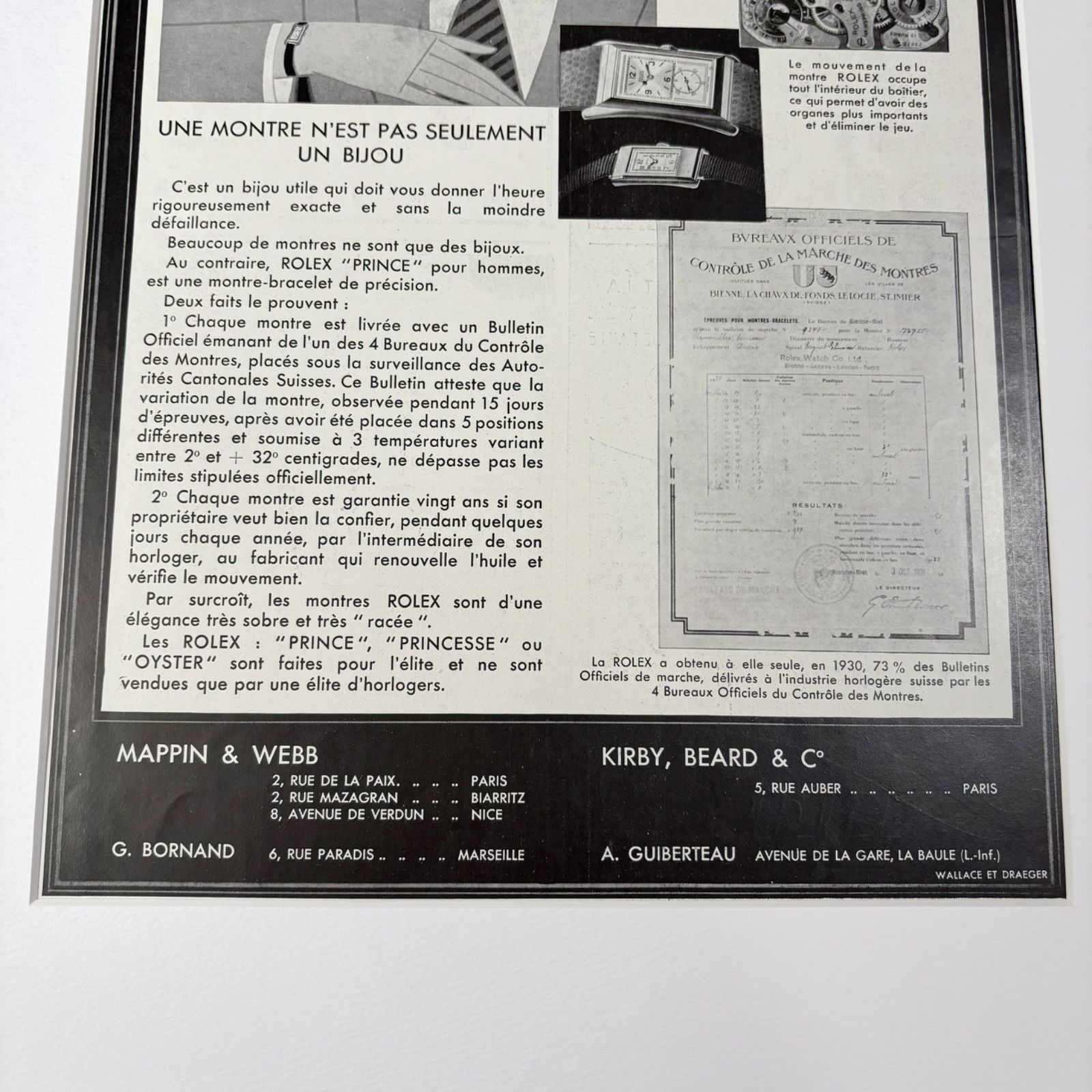 1932 広告 Rolex ロレックス ポスター ヴィンテージ アートポスター フレーム付き 額縁 インテリア モダン おしゃれ かわいい 壁掛け ポップ レトロ モノトーン NEXPOTALLINN_EU