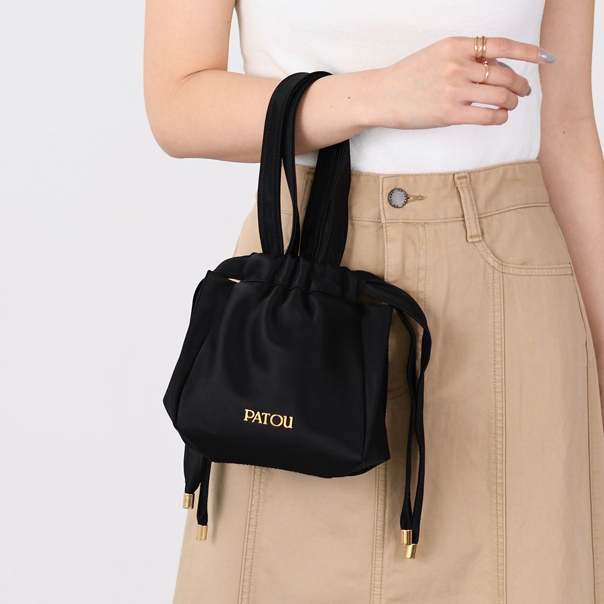 PATOU パトゥ バッグ ハンドバッグ リサイクルサテン イブニング
