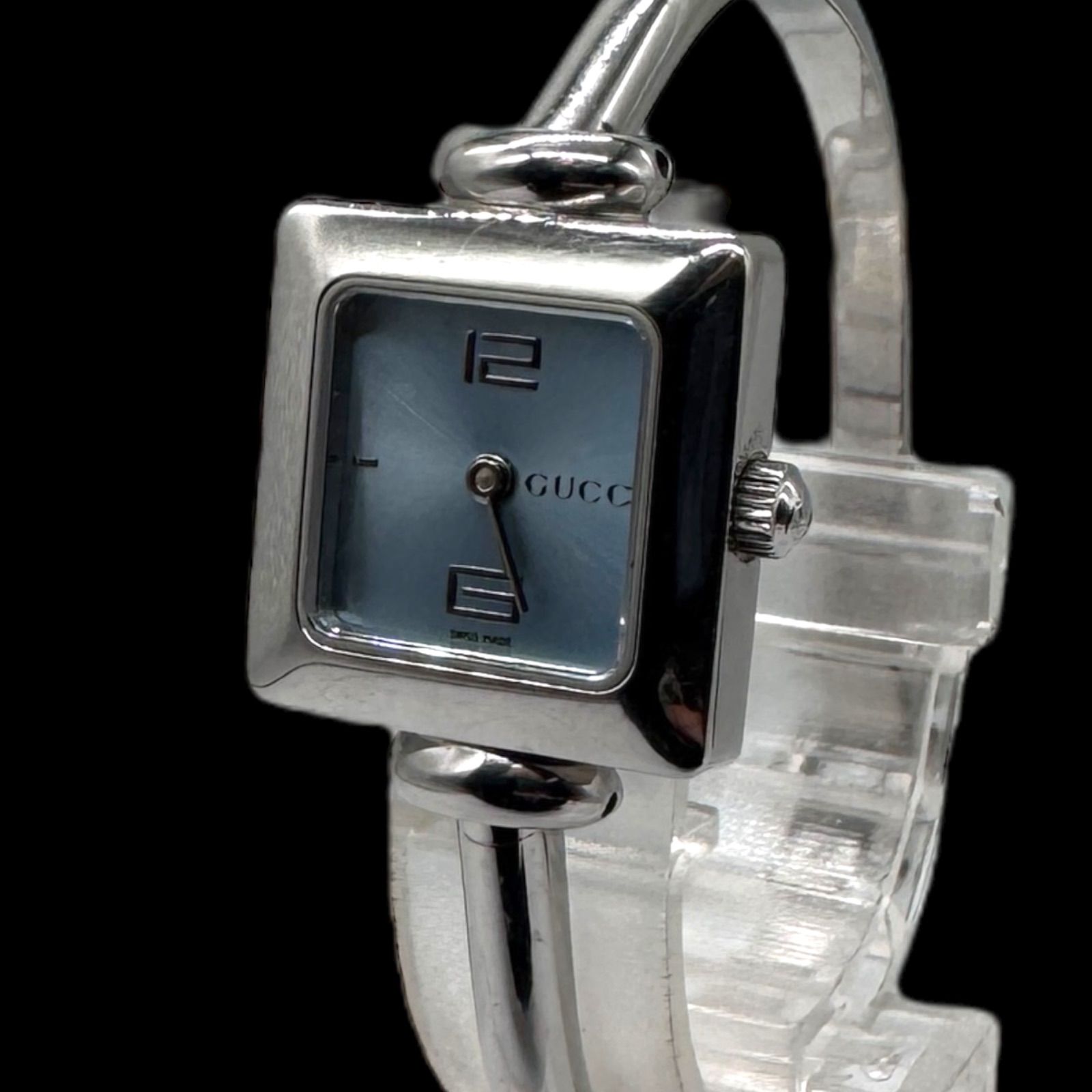 【正規品】グッチ 1900L QZ コールド文字盤 スクエア レディース 腕時計 GUCCI グッチ 1900L スクエアフェイス 腕時計 ステンレス