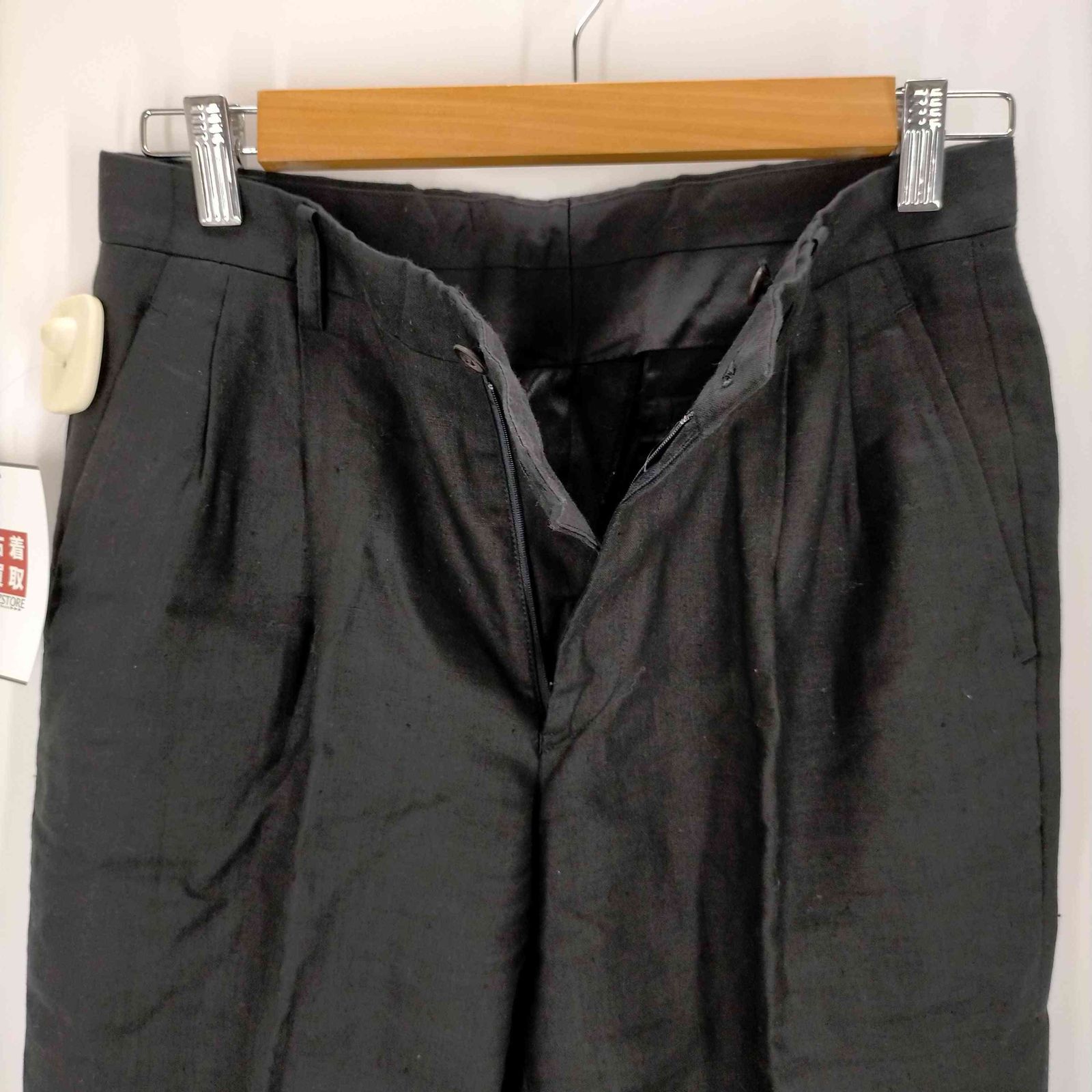 Issey Miyake MEN リネン　スラックス　アムンゼン イッセイミヤケメン ISSEY MIYAKE MEN 11SS ブラックリネン2