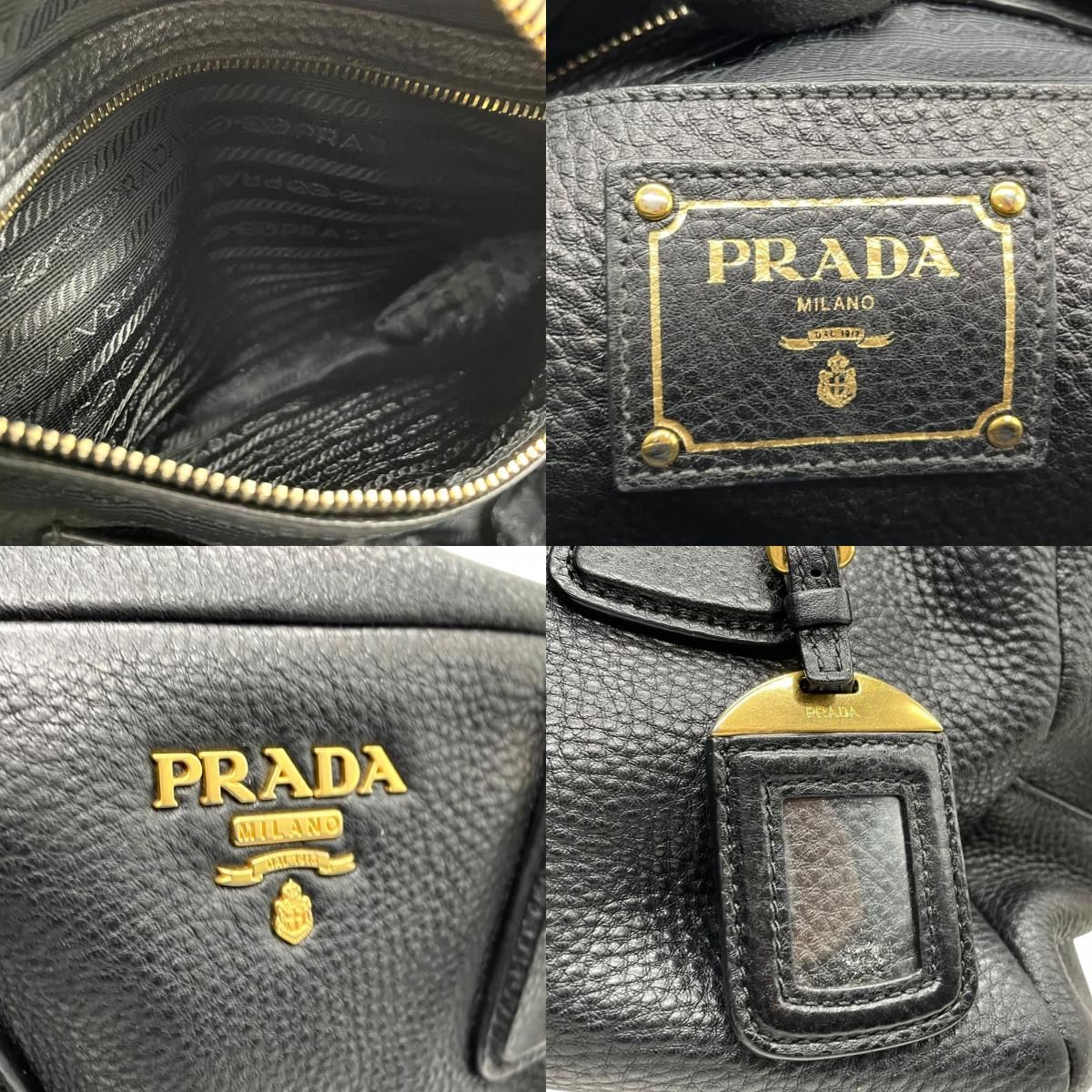 極美品 PRADA プラダ ボストンバッグ ハンドバッグ ヴィッテロダイノ