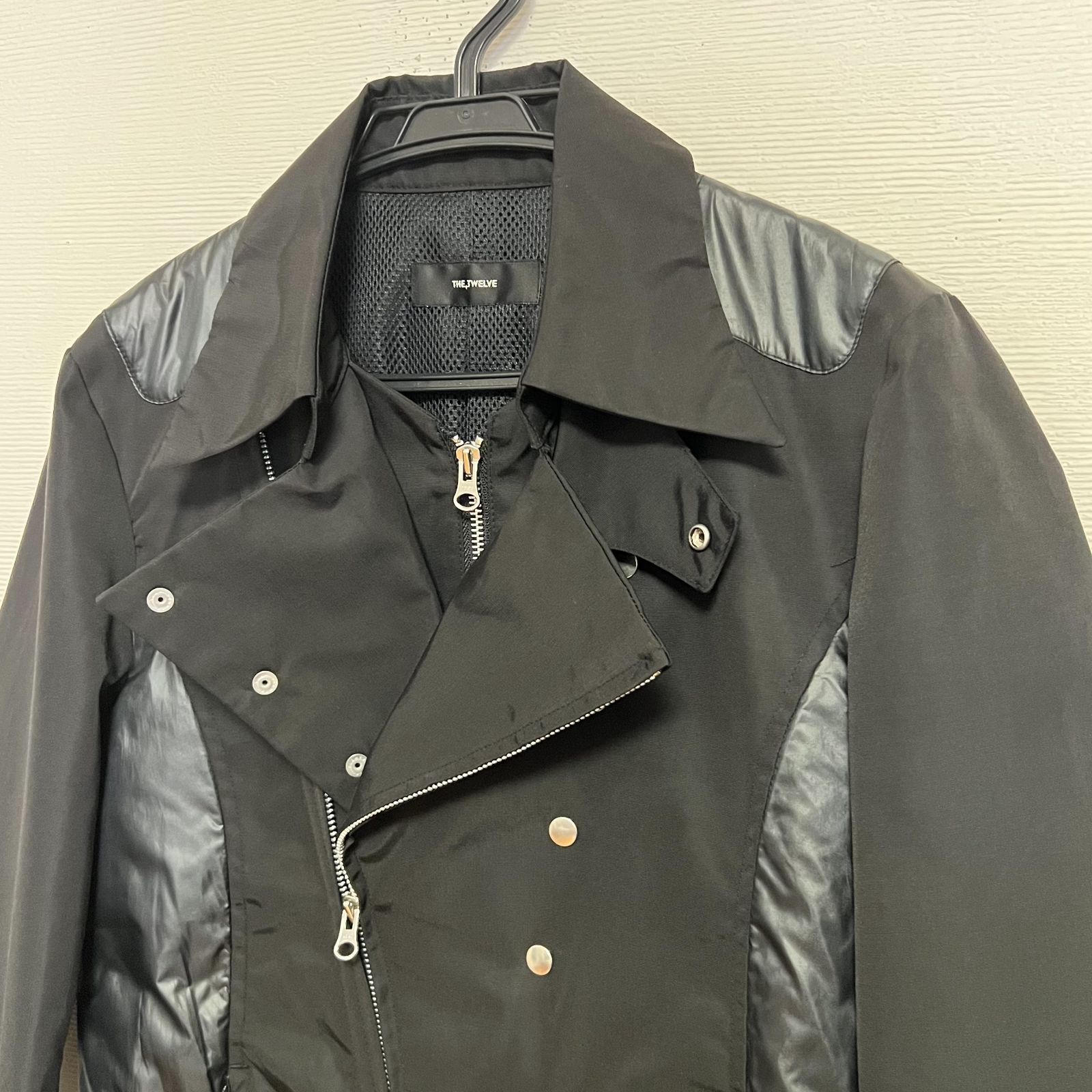 サイズ：46 美品 ザ・トゥエルヴ レザージャケット ライダース 