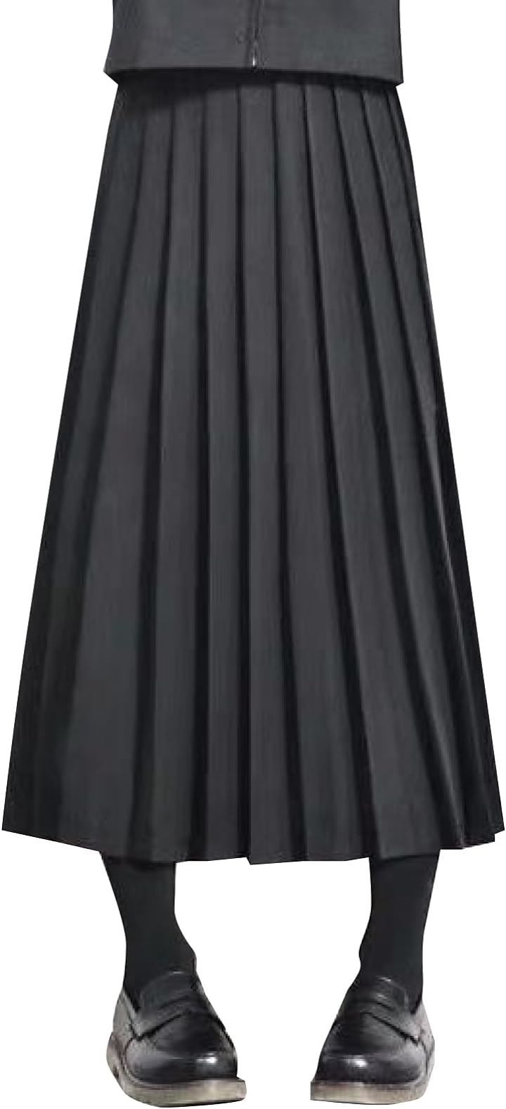 RONGUI 80cm プリーツスカート ロング 制服 マキシ丈 大きい