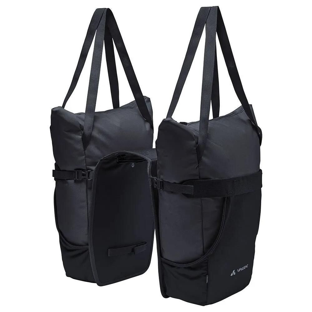 お取り寄せ ２～４週間で発送 ファウデ バイク ツインショッパー パニア Black t VAUDE BIKE TwinShopper Pannier t