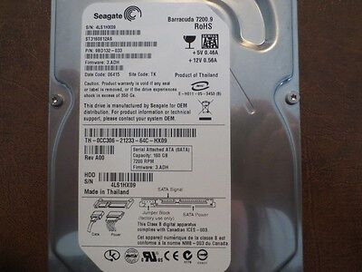 Seagate ST3160812AS 9BD132-033 FW:3.ADH TK 160GB Sata 3.5インチ ハードドライブ