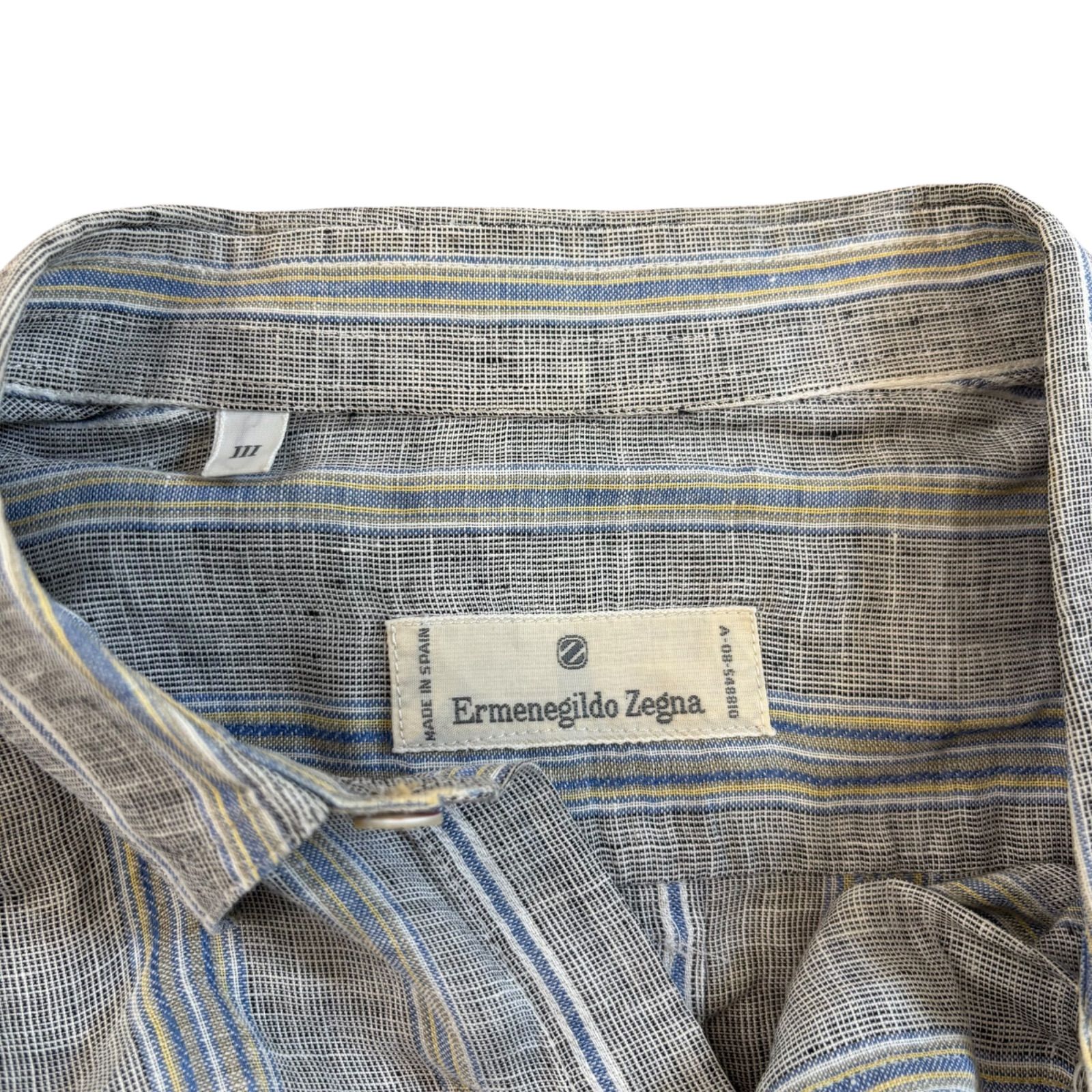 TR9 Ermenegildo Zegna エルメネジルドゼニア リネン 半袖シャツ