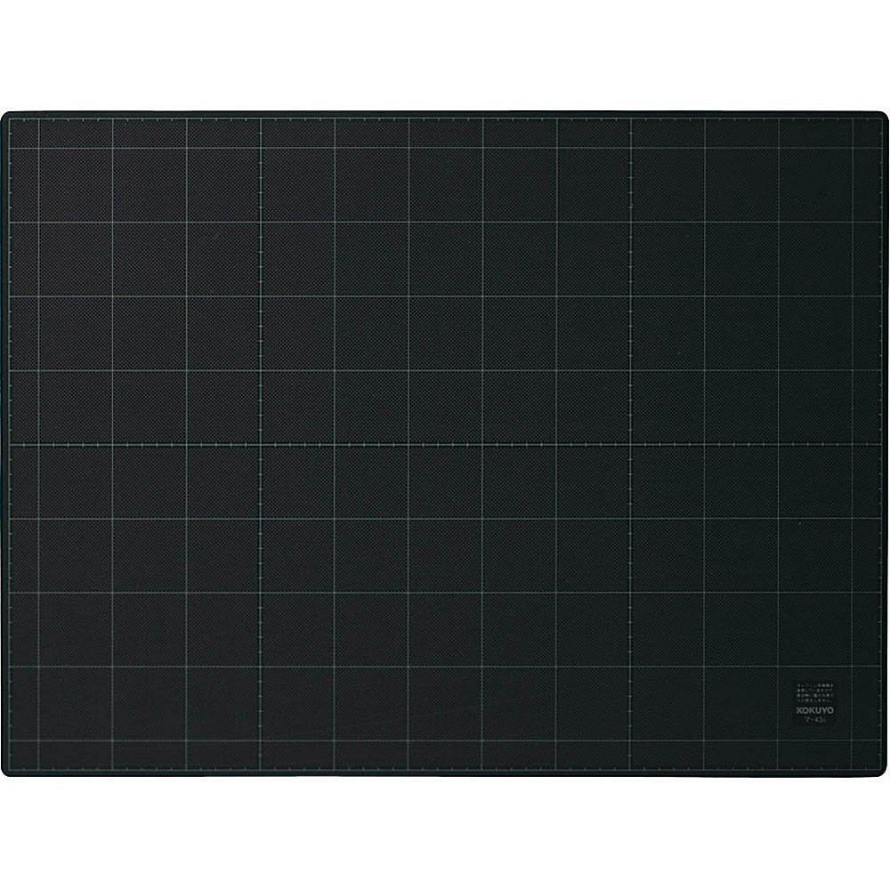コクヨ カッティングマット 両面仕様 方眼罫 3mm厚 600×450mm 黒 マ-43D 1点