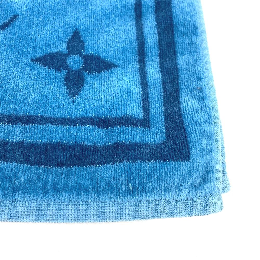 入手困難ルイヴィトン新品未使用ビーチタオル☆モノグラム青 ルイ