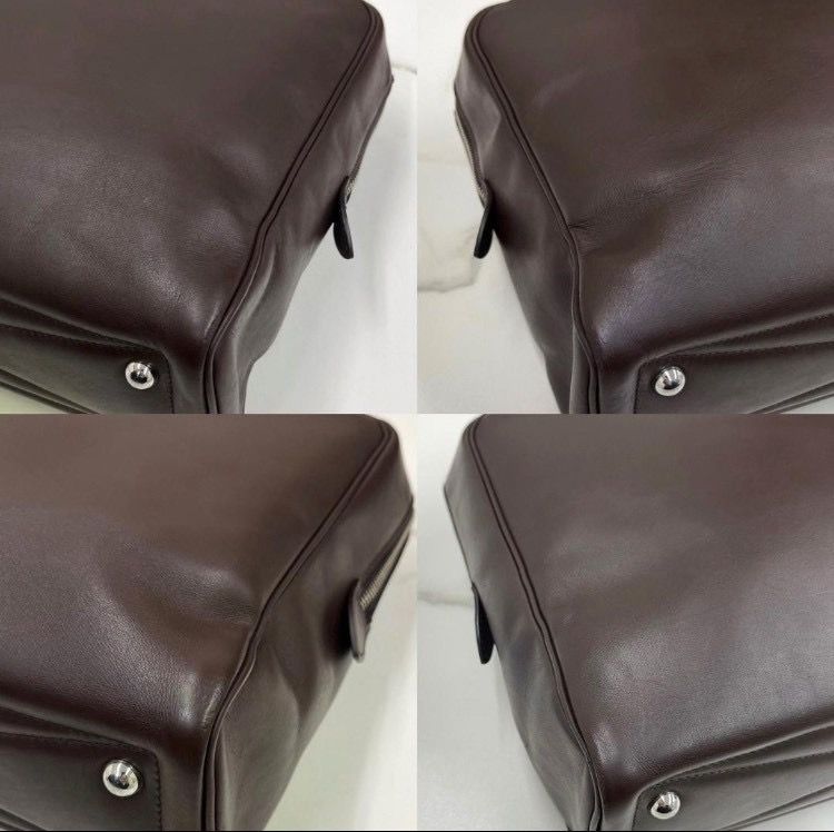 多様な エルメス ヴィクトリア2 12H ダークブラウン ビジネスバッグ □P刻印 低価格！