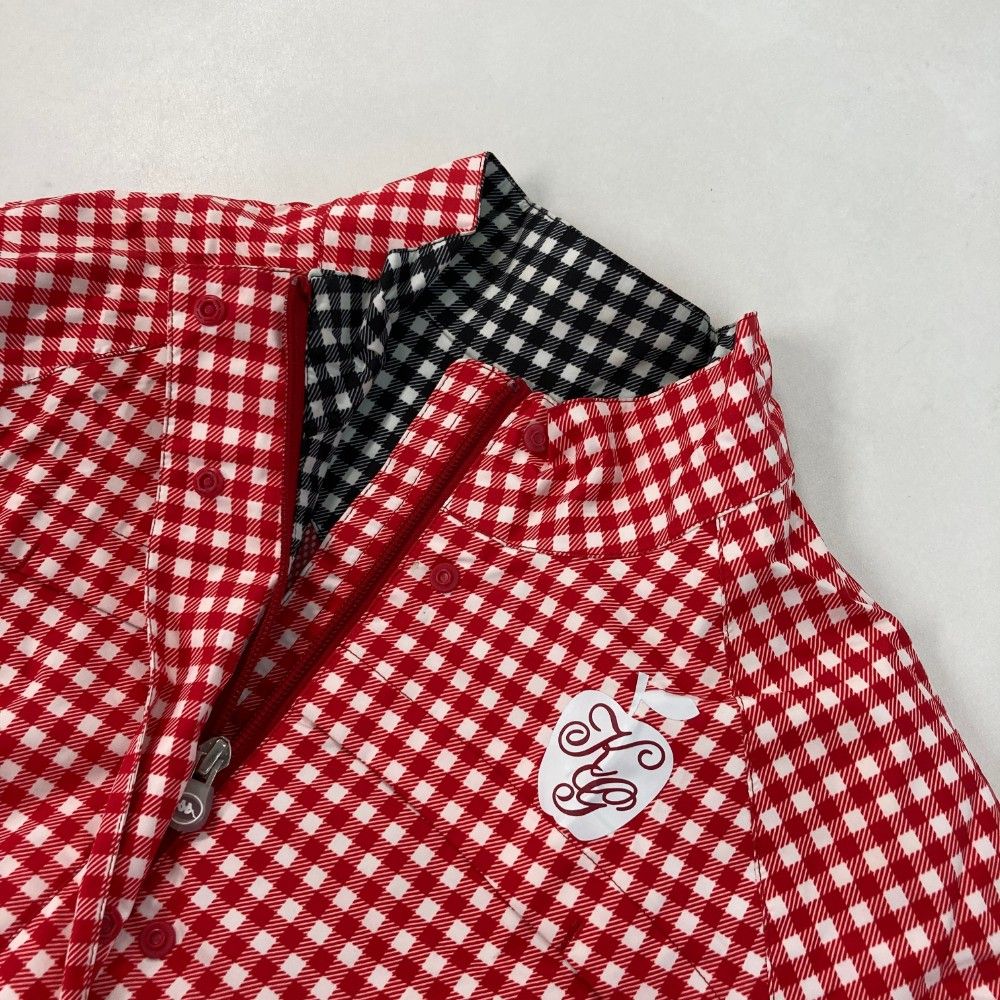 サイズ：M KAPPA GOLF カッパゴルフ  2way レインワンピース チェック柄 レッド系 [240101441801] ゴルフウェア レディース ストスト サイズ：M KAPPA GOLF カッパゴルフ 2way レインワンピース