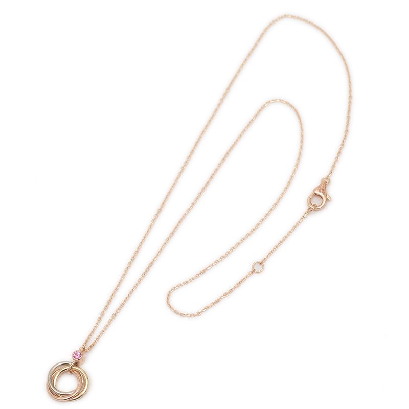 カルティエ トリニティ ネックレス スリーカラー K18YG/PG/WG/サファ  