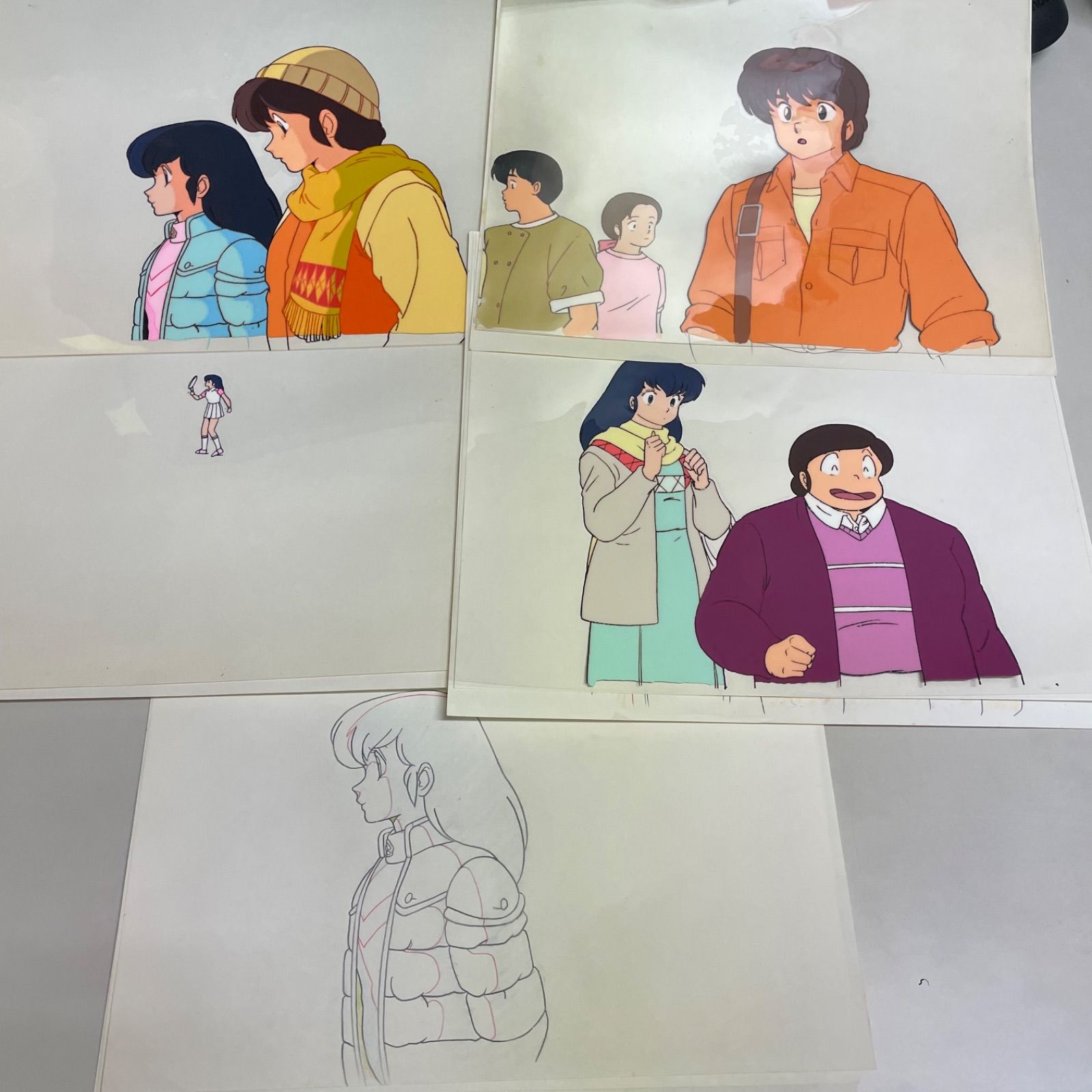 めぞん一刻　セル画　下絵あり　高橋留美子　４点セット