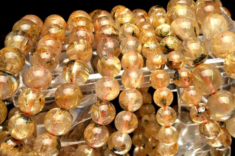 円柱太陽放射ゴールドタイチンルチルクォーツ198】 レア！！最高品質