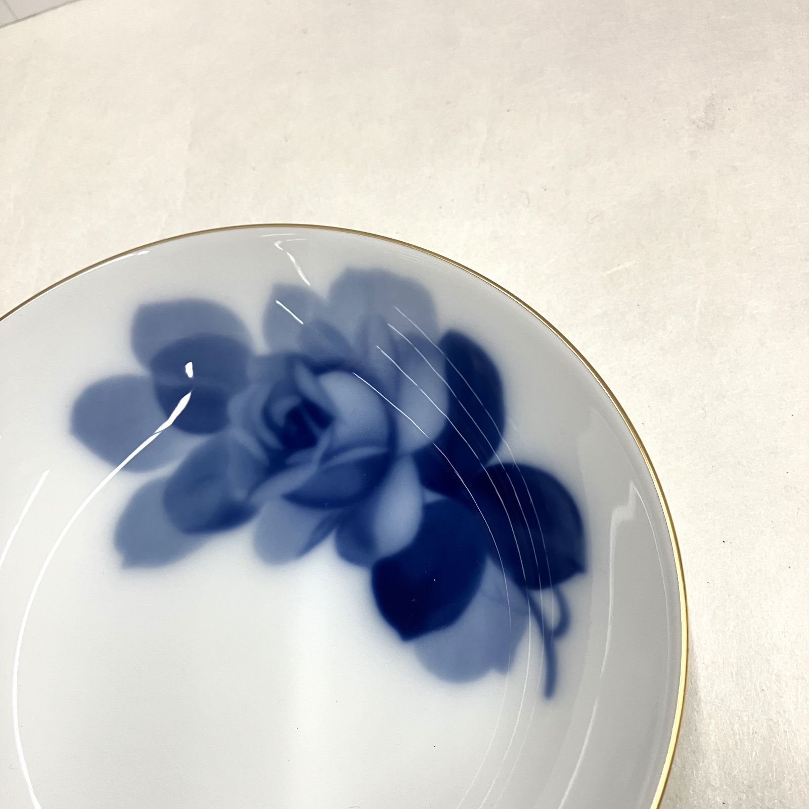 現品限り［大倉陶園］ブルーローズ 14cm フルーツ皿ペアセット 35HR