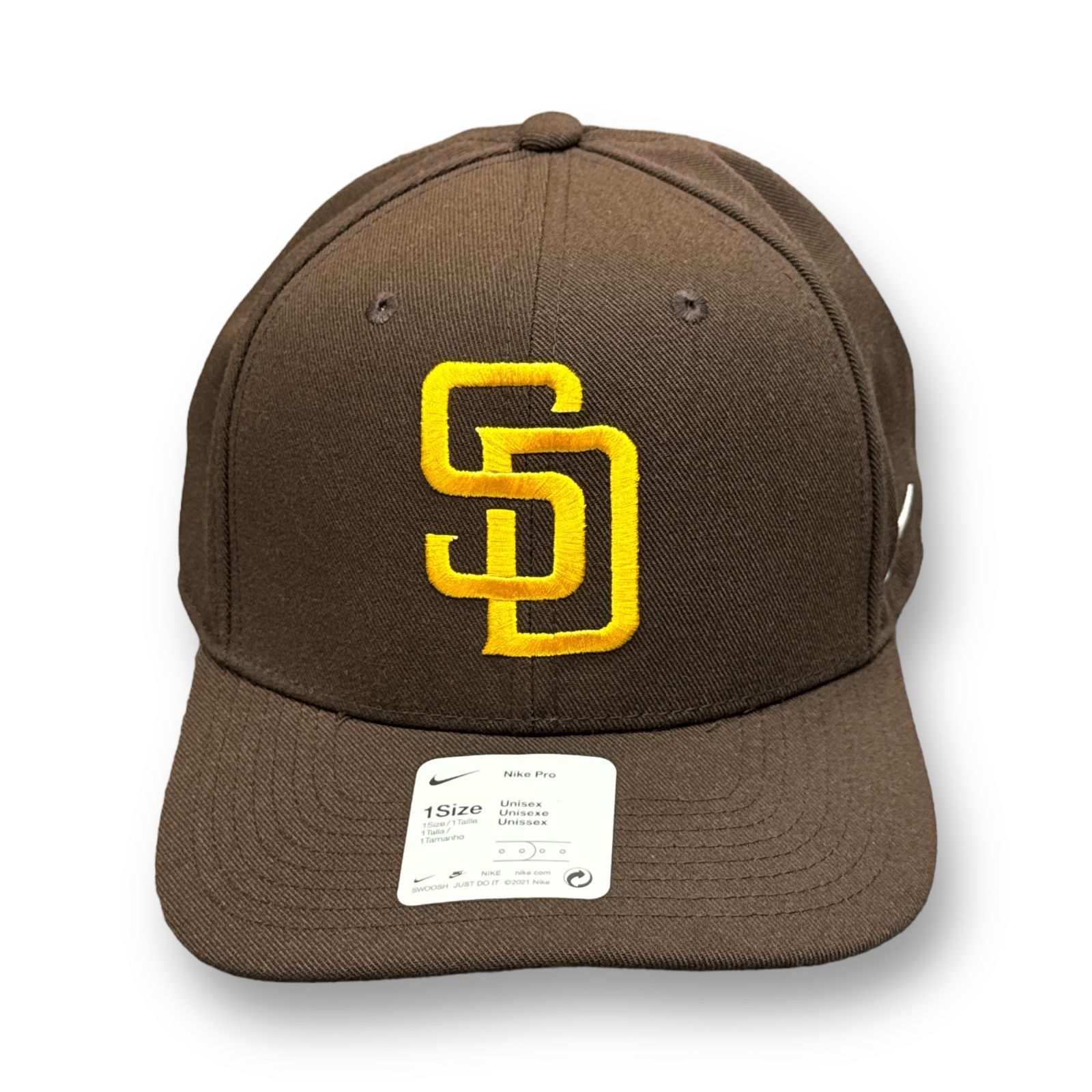 未使用品 NIKE Pro Snapback Cap MLB San Diego Padres Brown
