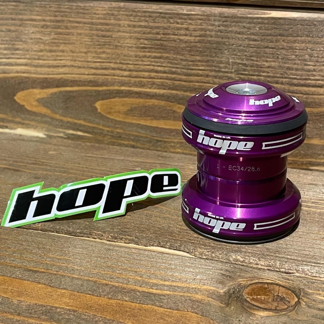 【新品】hope ホープ 1 1/8\" パープル ヘッドセット EC34 新品】hope ホープ 1 1/8