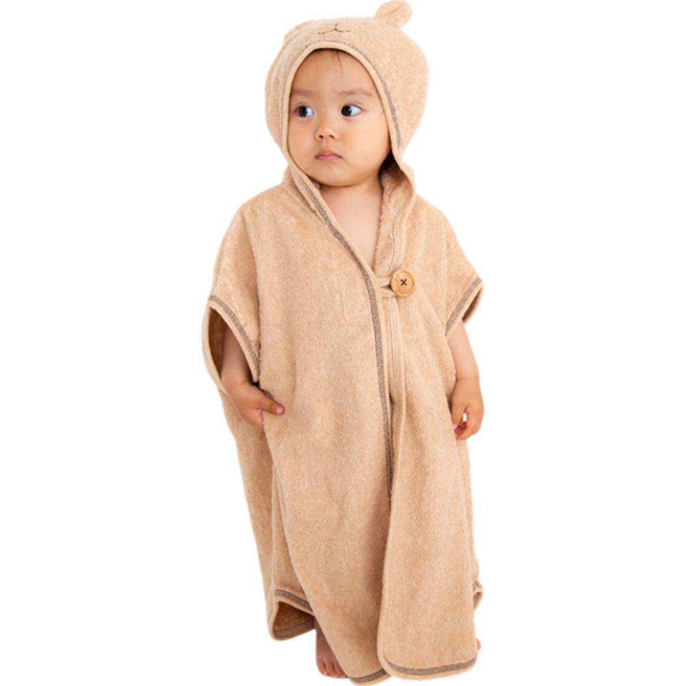 くま POMPKINS BABY オーガニックバスポンチョ バスポンチョ 日本製 バスローブ タオル 赤ちゃん ベビー 新生児 女の子 男の子 出産祝い お風呂 ポンチョ ポプキンズ ベビー服 コットン コットン オーガニックコットン ギフト
