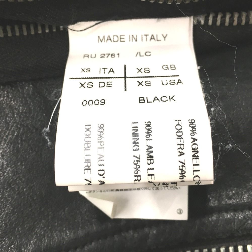 Rick Owens リックオウエンス　ラムレザージャケット　XS Rick Owens ライダースジャケット XS ラムブリスターレザー 国内正規