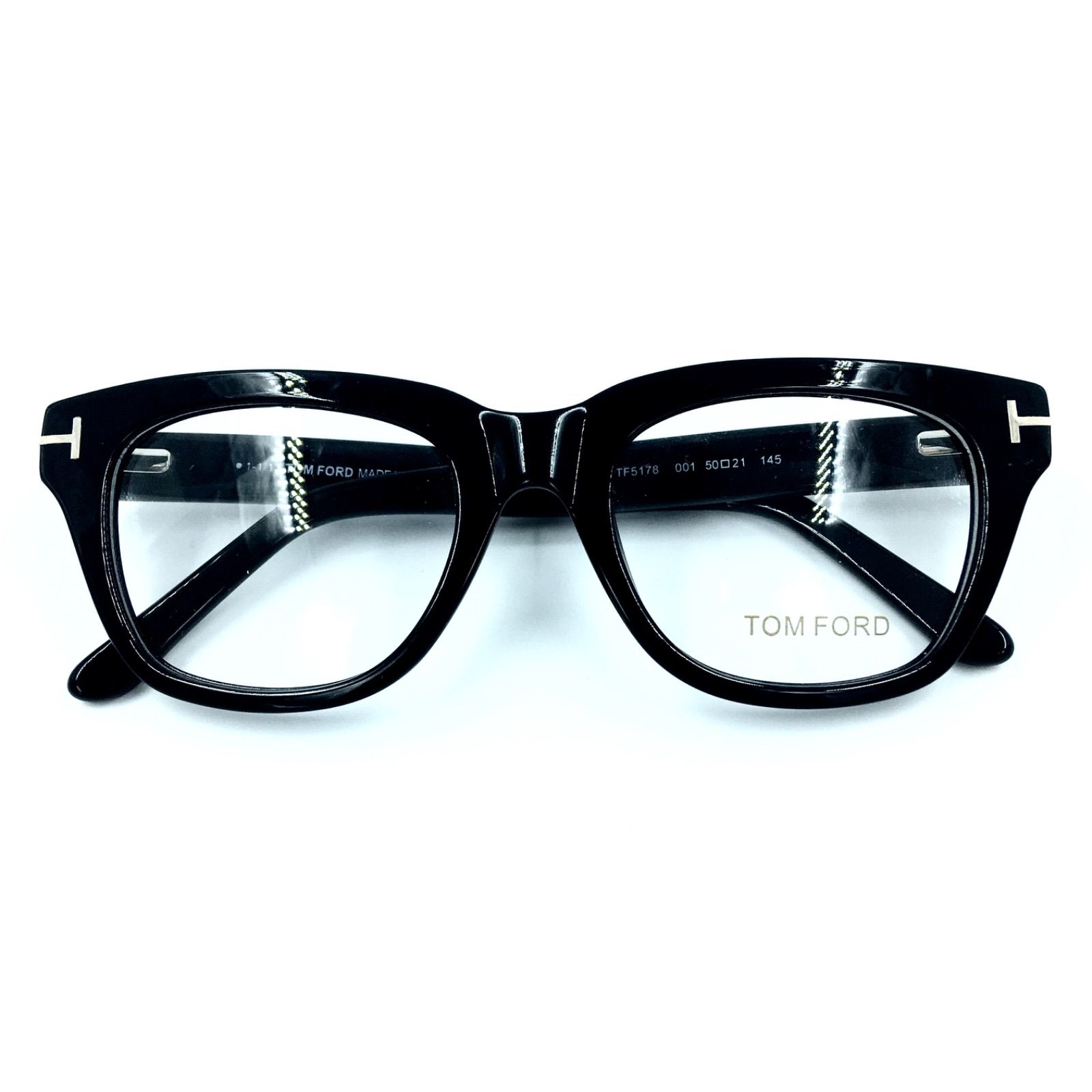 TOM FORD トムフォード FT5178 001 Eyeglass Frames メガネフレーム めがね TF5178 Shiny Black  バネ丁番フレーム