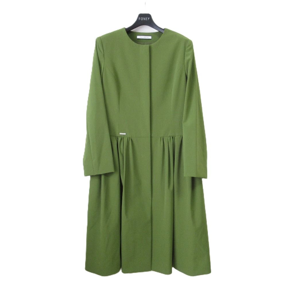 FOXEY NEW YORK フォクシーニューヨーク RAINY COAT ノー タックフ コート レイニーコート 39362 38 グリーン レディース 古着