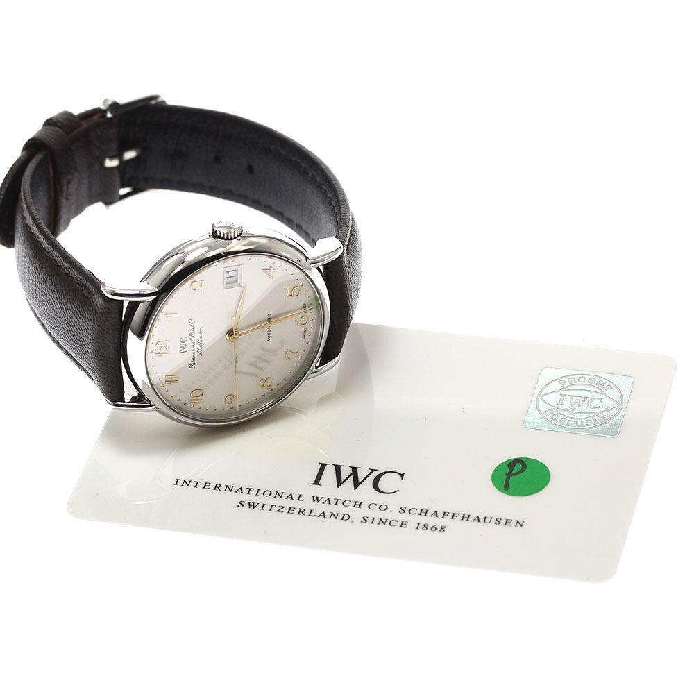 IWC IWC SCHAFFHAUSEN IW351314 ポートフィノ デイト 自動巻き メンズ保証書付き_911408