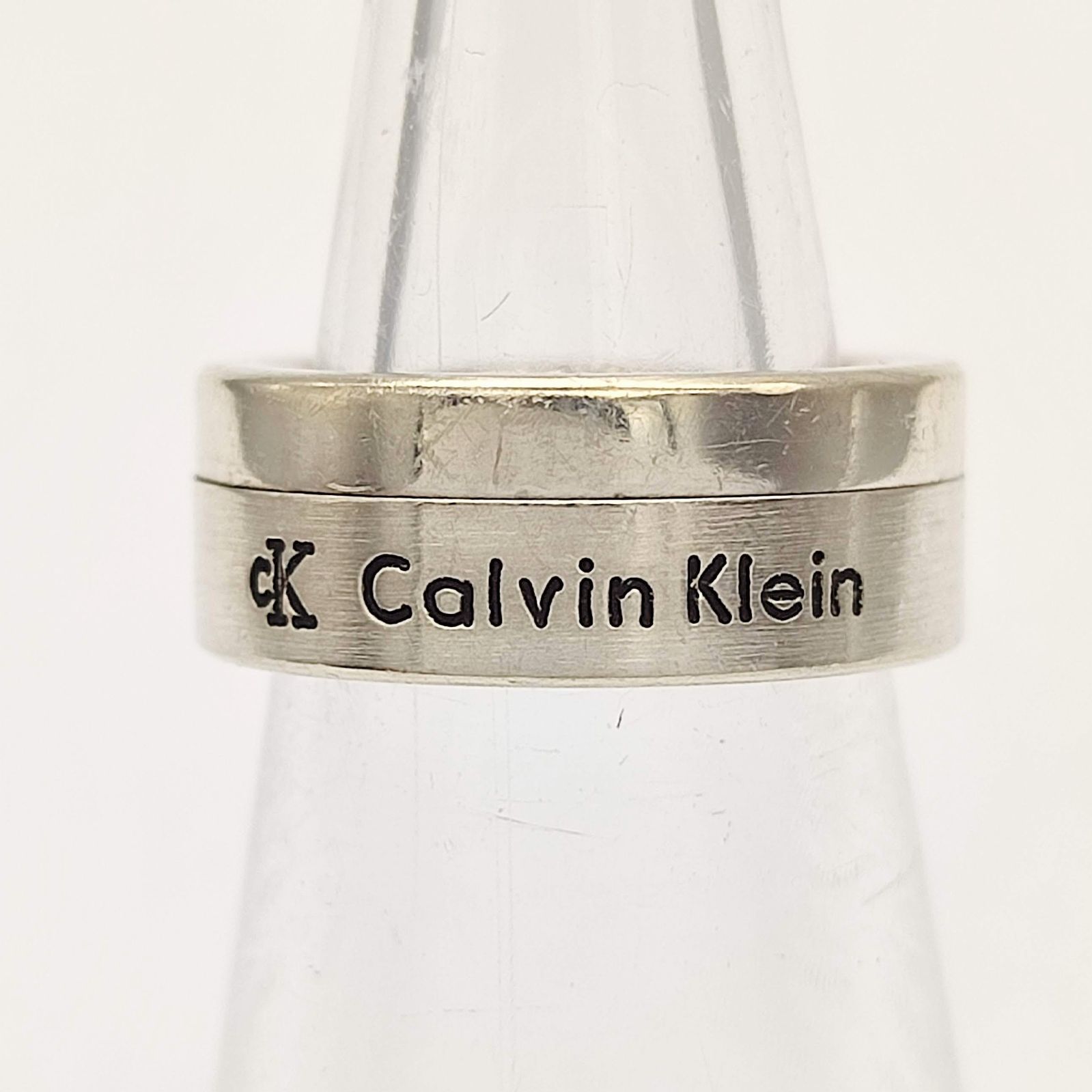 美品】Calvin Klein カルバンクライン CK シルバーロゴリング SILVER 