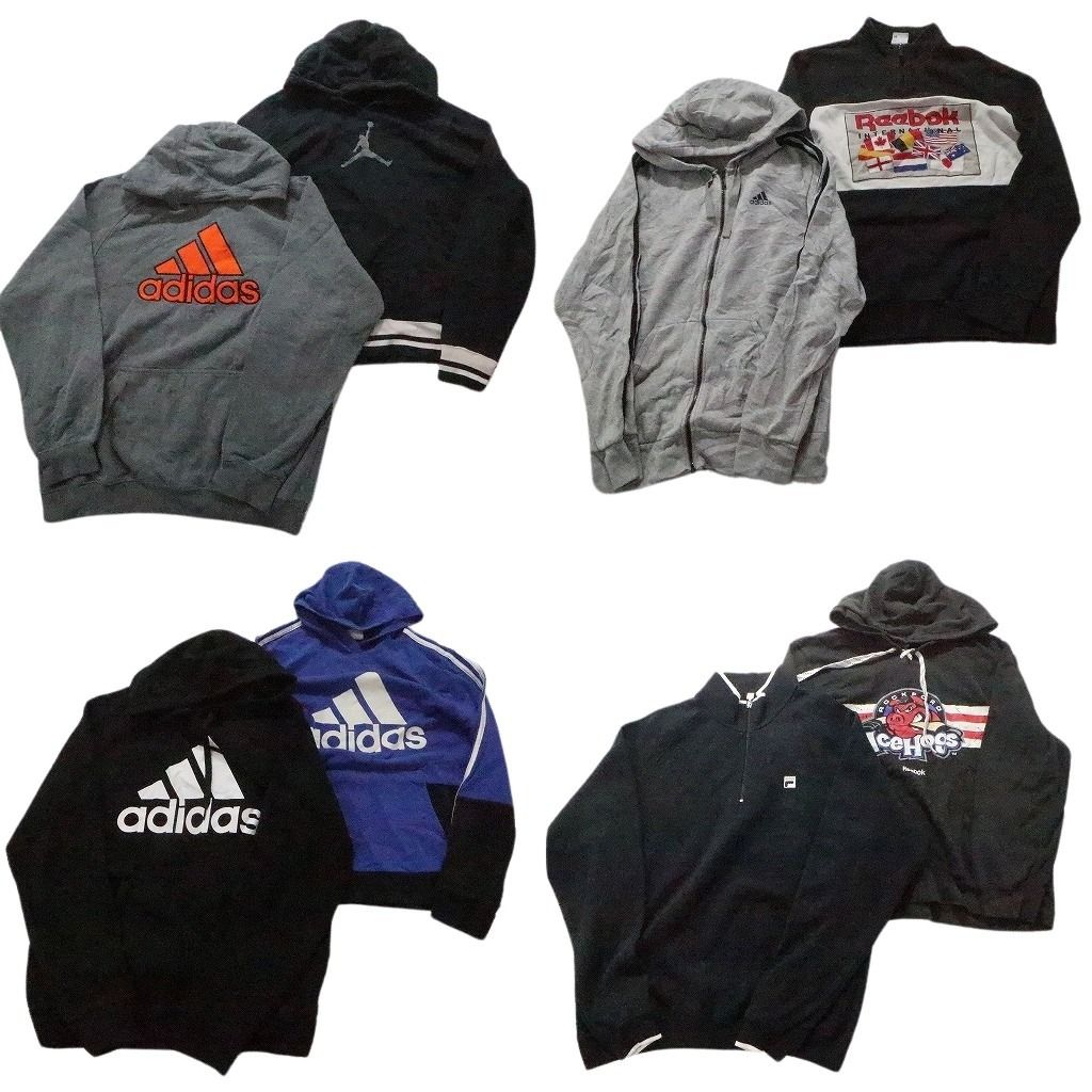 古着卸 まとめ売り スポーツブランドMIX スウェット 8枚セット (メンズ S /M ) アディダス ジョーダン リーボック FILA  MU7840