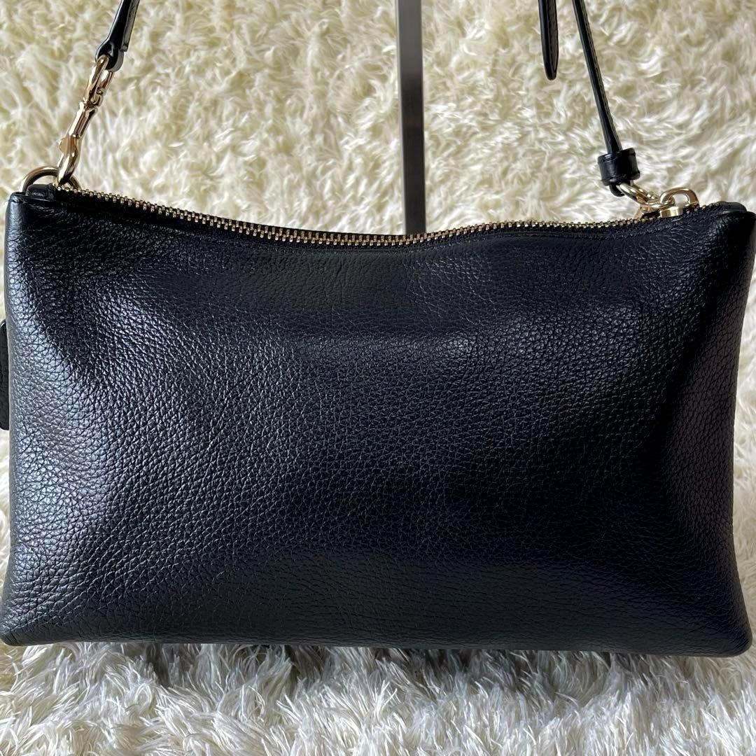 COACH コーチ ショルダーバック ペブルド ブラック 黒 シボレザー