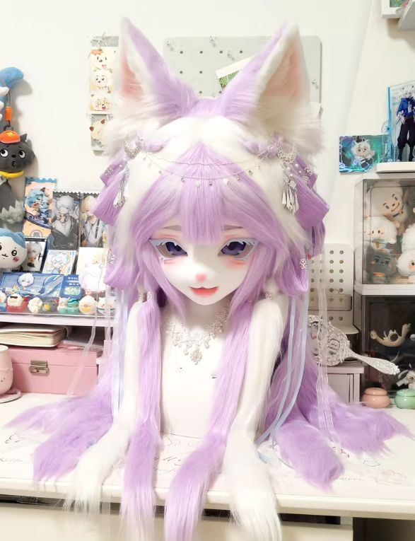 狐 着ぐるみ ケモノ ファースーツ コスプレ コスチューム マスク キグルミ